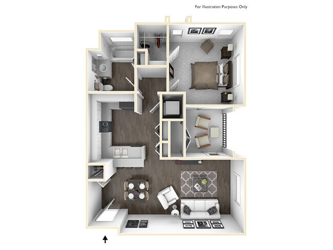 1x1 3-312 floor plan