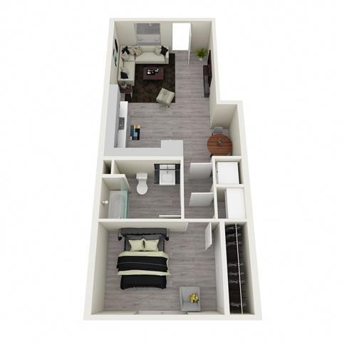 1x1 D 190-104 floor plan