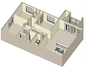 3 Beds, 2 Baths Model floor plan