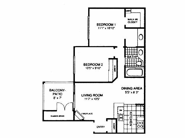 2x1 floor plan