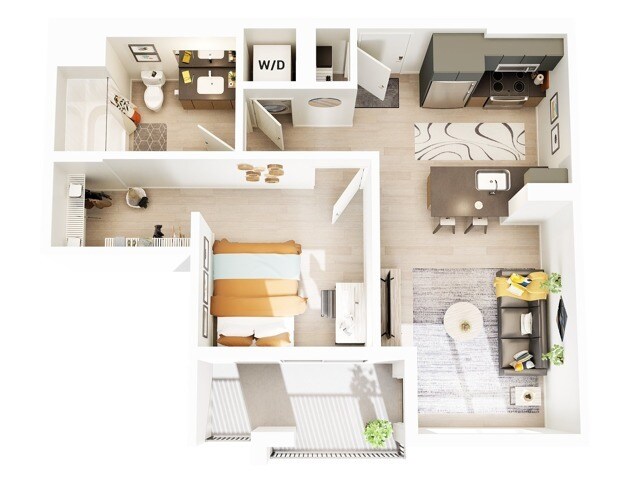 A2 Courtyard View floor plan