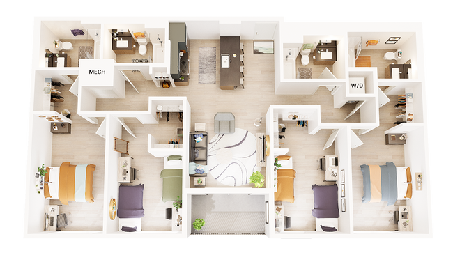 D4 Shared Bedroom floor plan