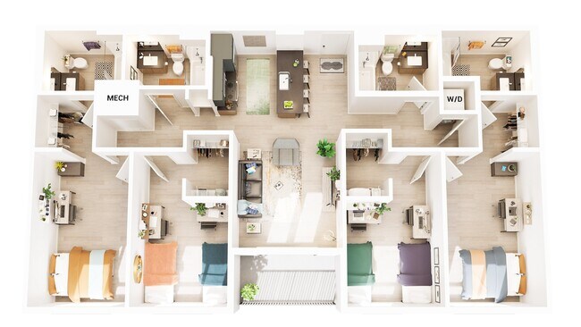 D3 Shared Bedroom floor plan