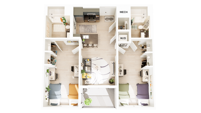 B6 Shared Bedroom floor plan