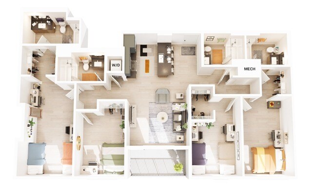 D6 Shared Bedroom floor plan