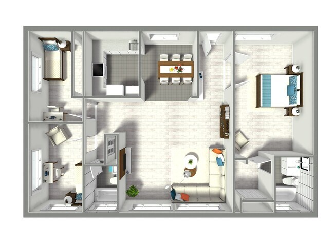 3 bedroom 2 bath 041 floor plan