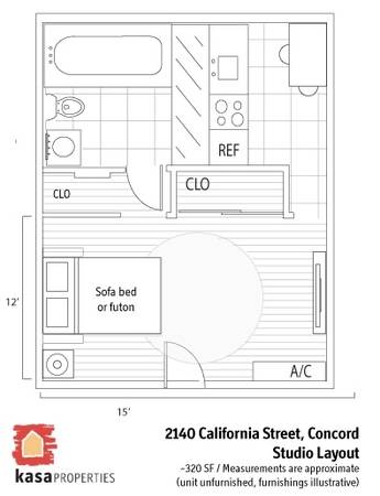 0BR/1BA Apartment · Concord photo 4