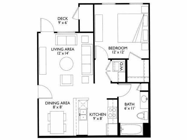 1BR/1BA Apartment · Gilroy photo 2