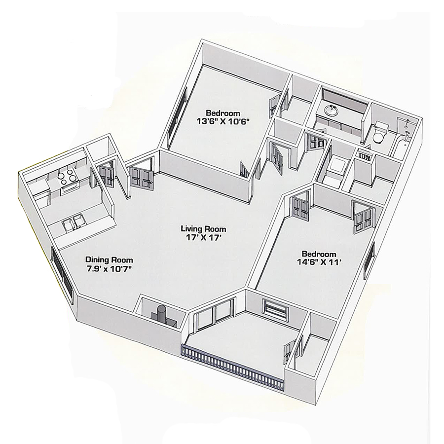 Unit 1707 1707 floor plan