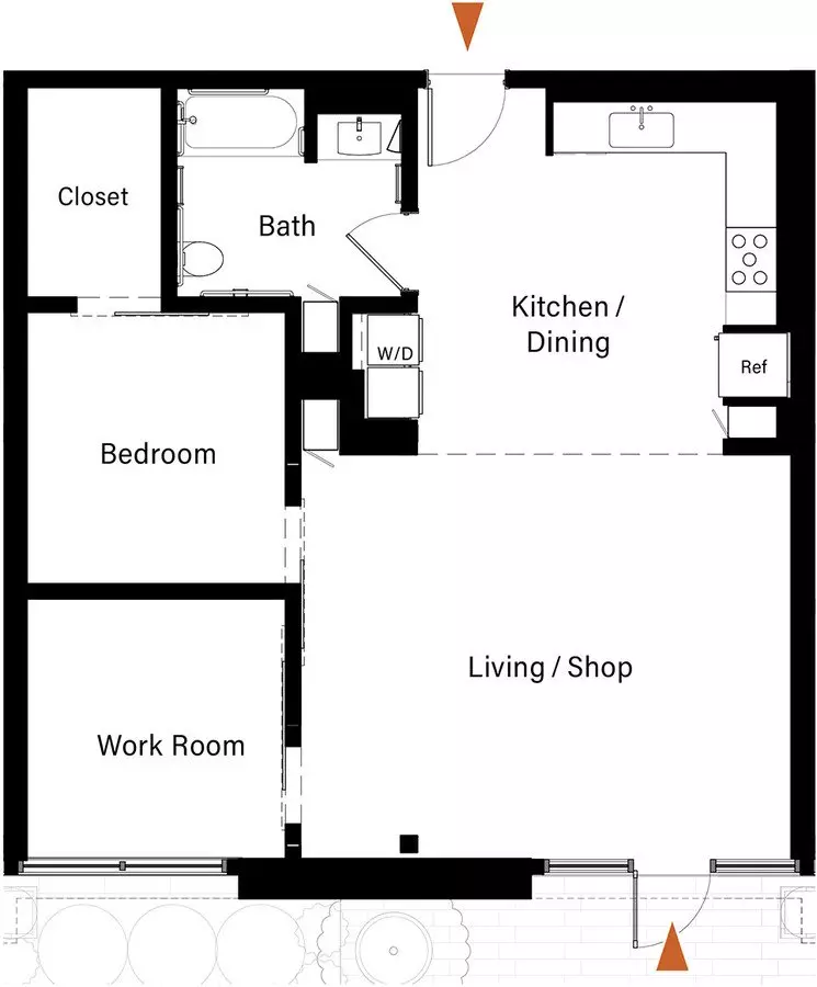 Unit 219W 219W floor plan
