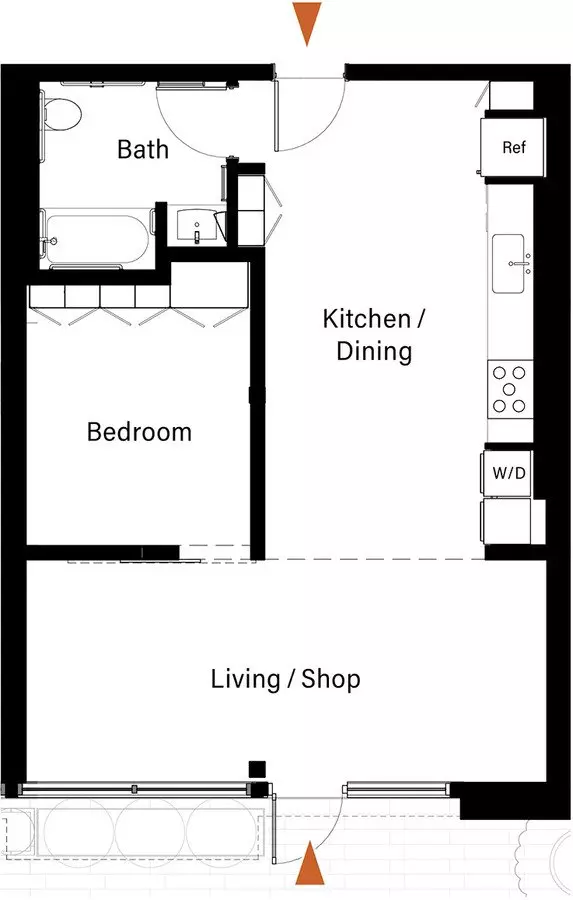 Unit 229W 229W floor plan