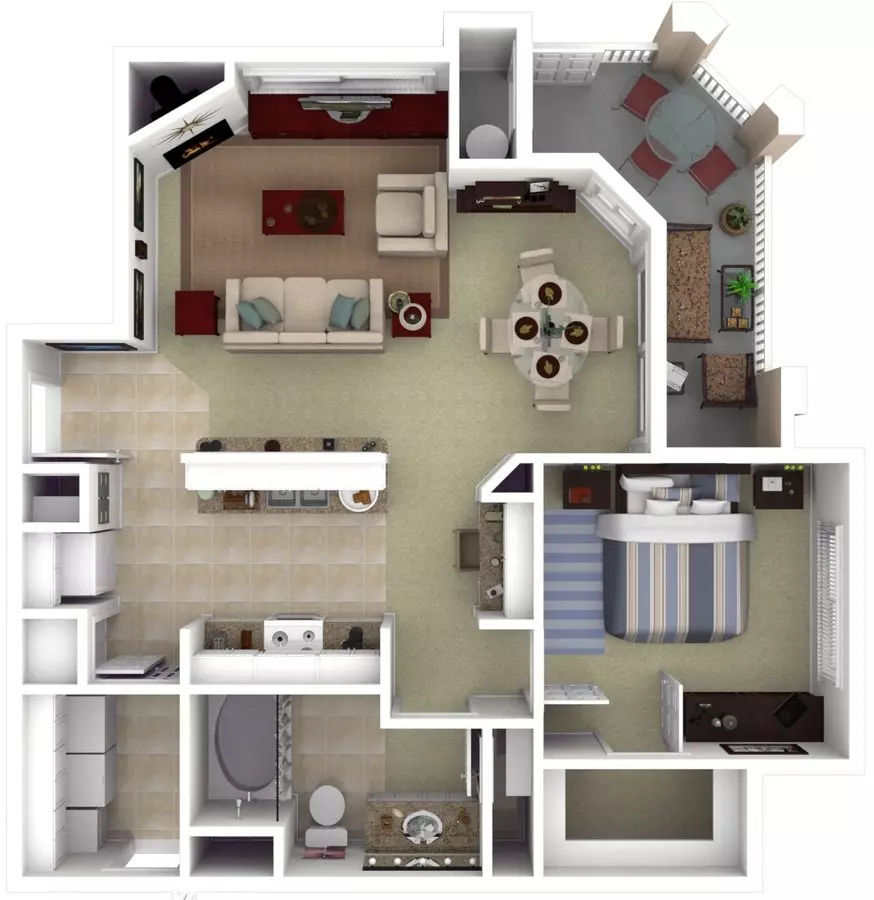 Residence 3 Luxury 1311 1311 floor plan