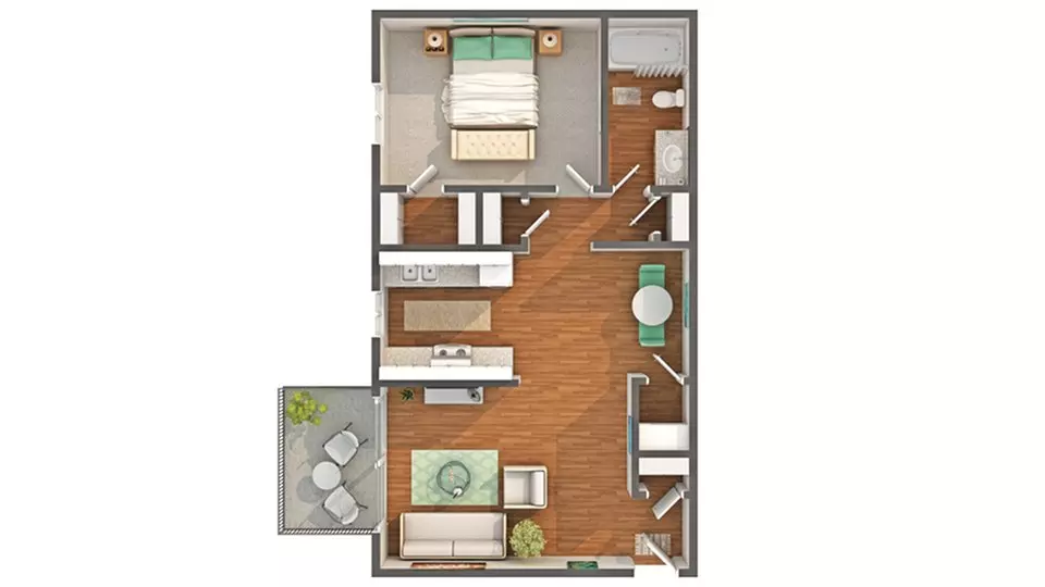 1 Bed • 1 Bath 80 floor plan