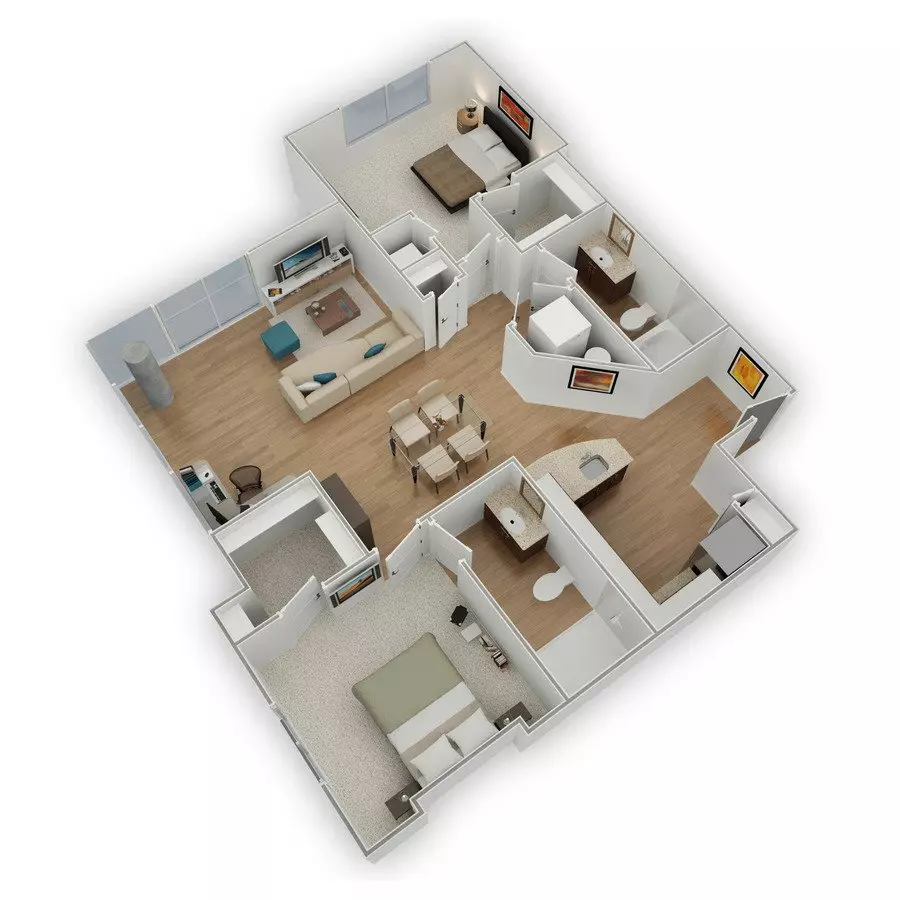Unit 1400 2000 floor plan