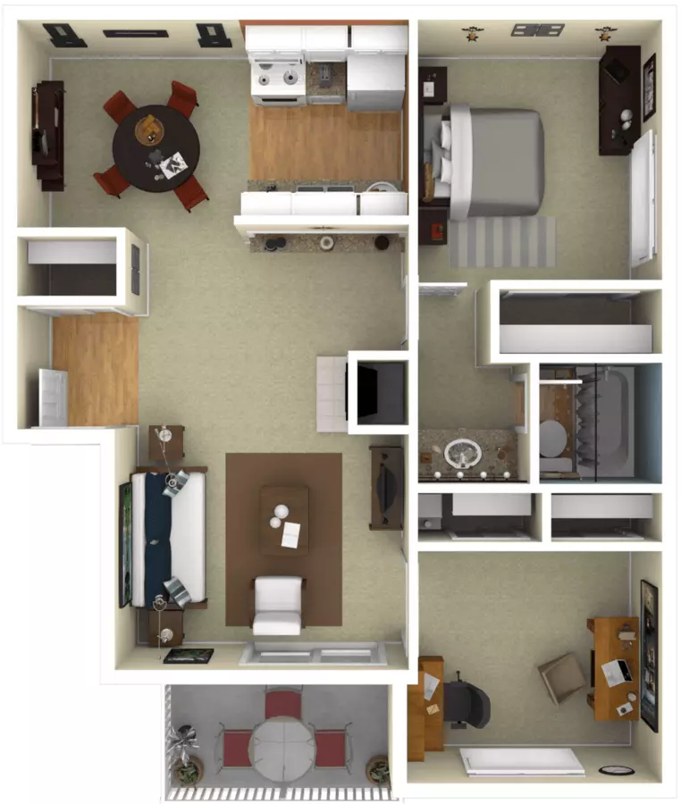 Unit R004 B018 floor plan