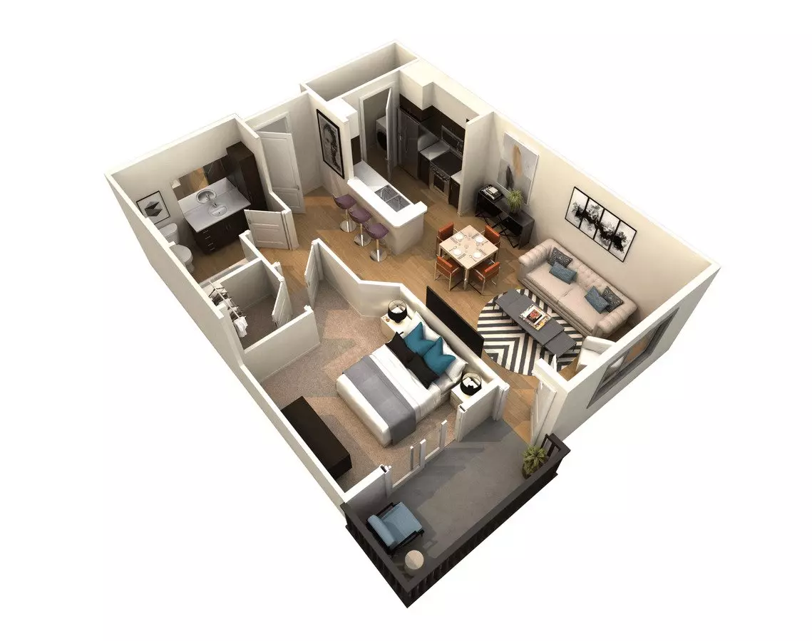 Unit C-204 D-343 floor plan