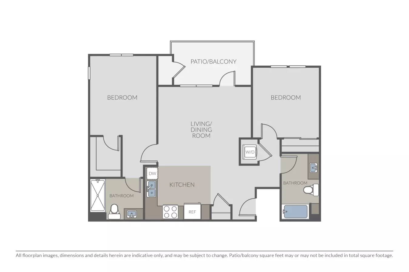 2 Beds • 2 Bath
3D Tour C201 floor plan