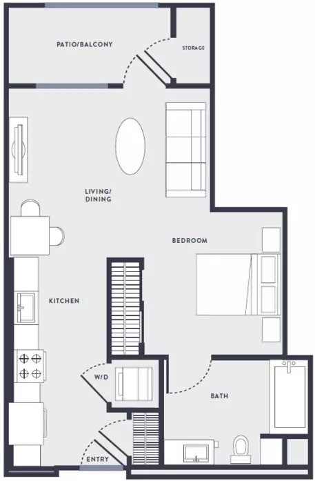 Studio • 1 Bath S1 floor plan