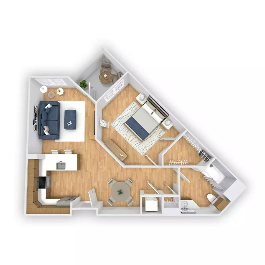 1 Bed • 1 Bath 149 floor plan