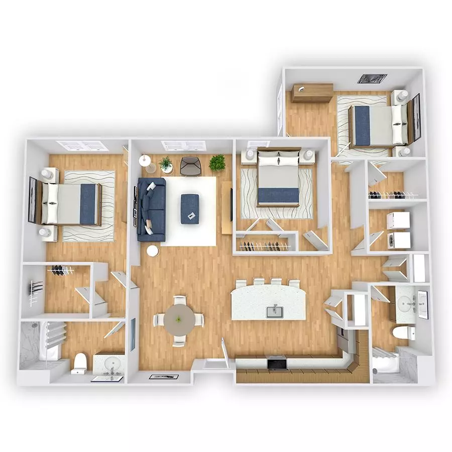 3 Beds • 2 Bath 320 floor plan