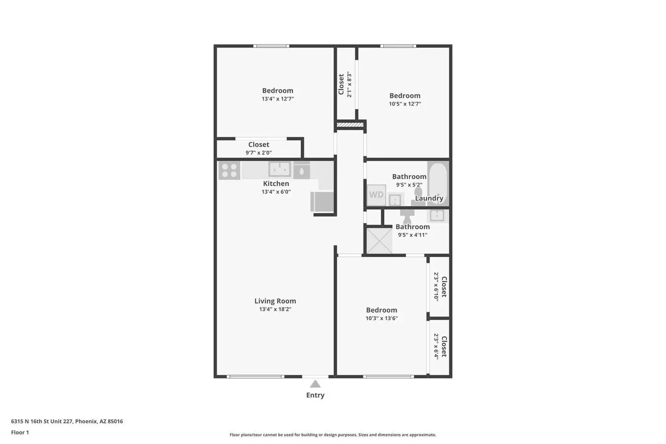 3 Beds • 2 Bath 227 floor plan