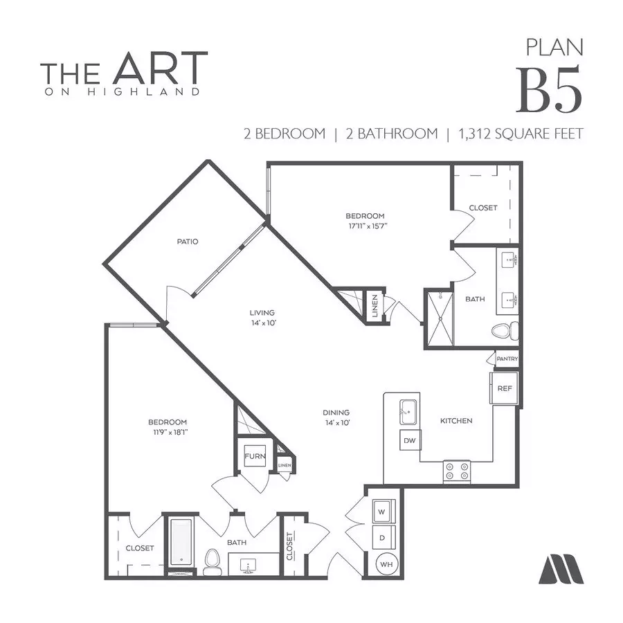 Unit 1406 1217 floor plan