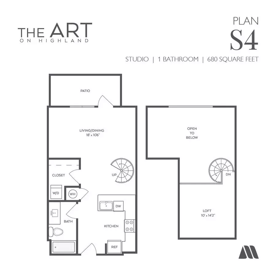 Unit 1444 1244 floor plan