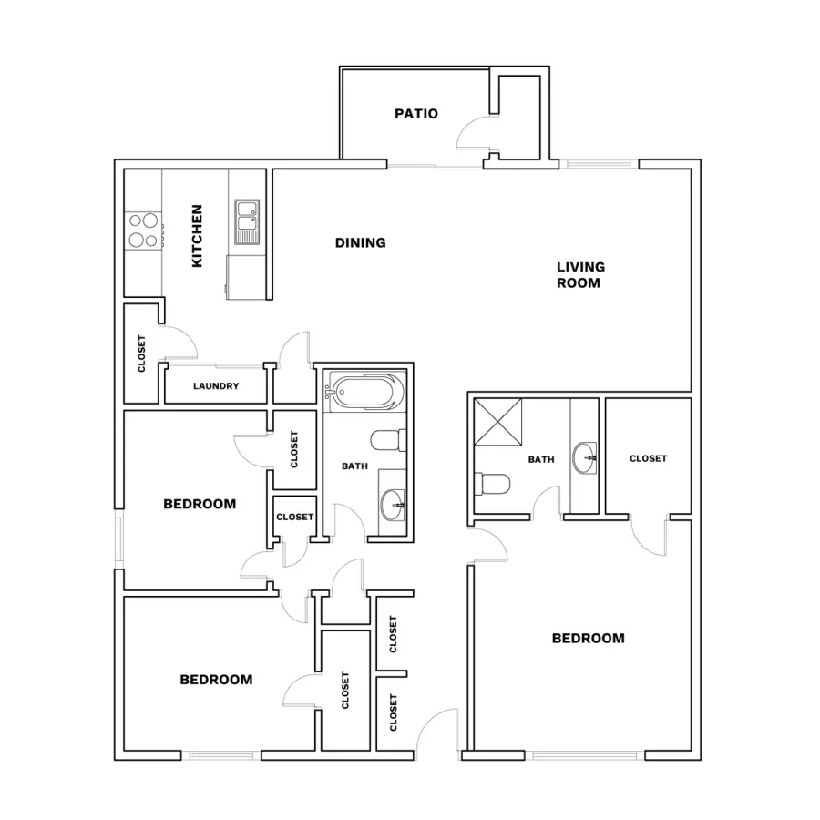 Unit W332 W332 floor plan