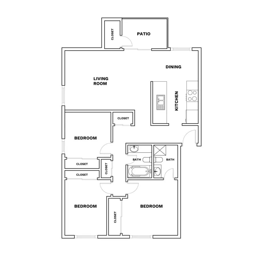 Unit E001 E001 floor plan