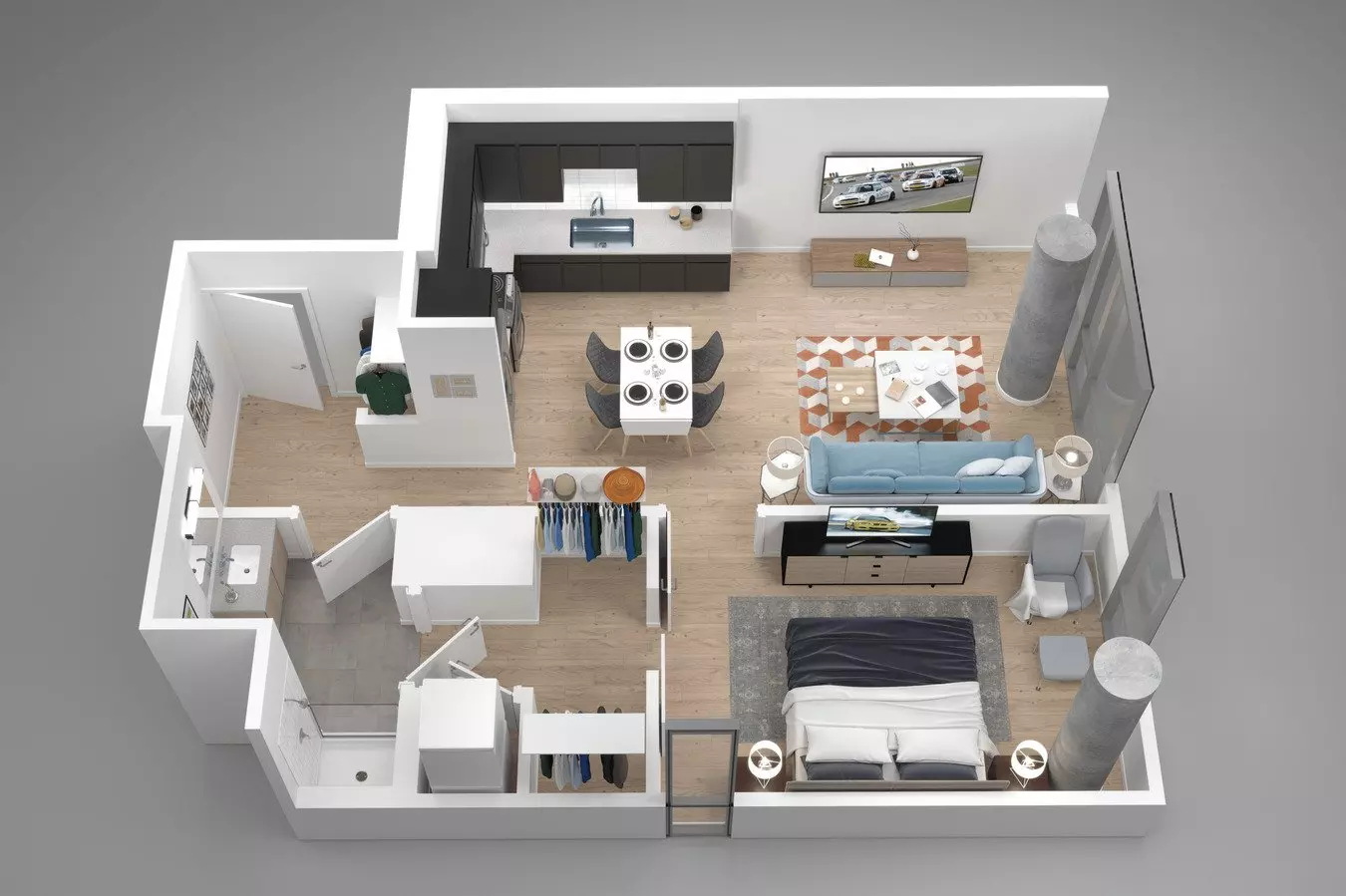 Unit 1317 1613 floor plan