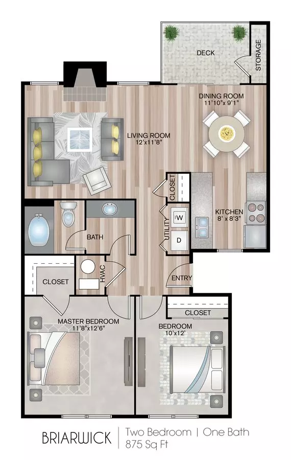 2 Beds • 2 Bath 237 floor plan
