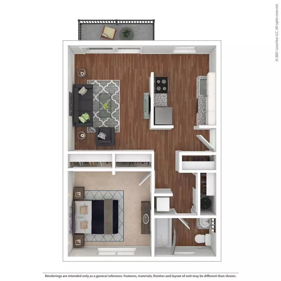 1 Bed • 1 Bath CS-32 floor plan