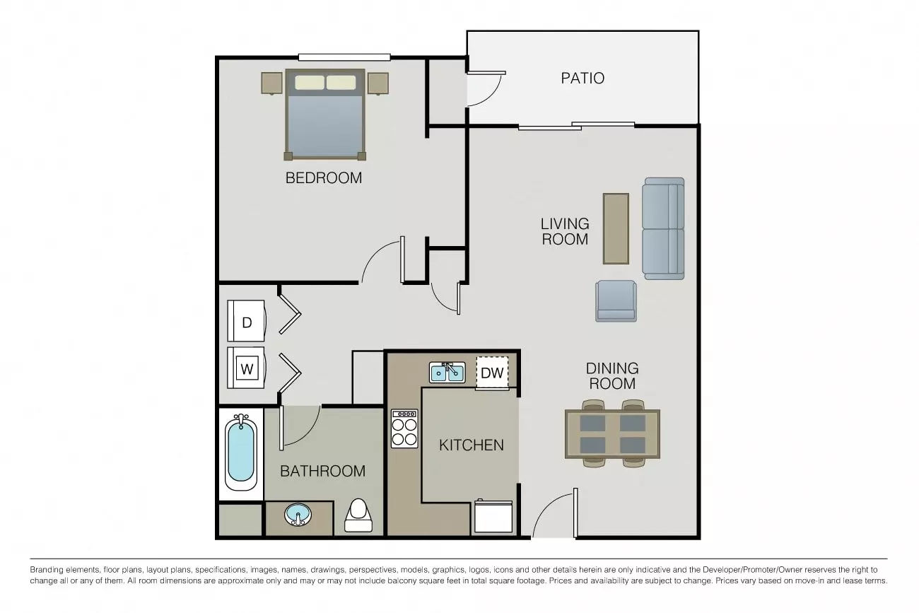 1 Bed • 1 Bath
3D Tour 04-227 floor plan