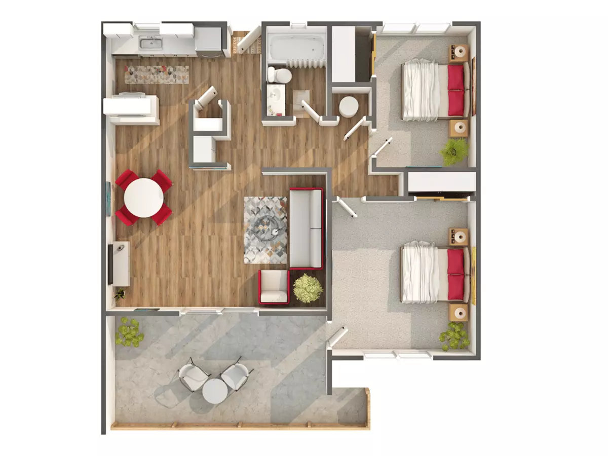 Unit 105 107 floor plan