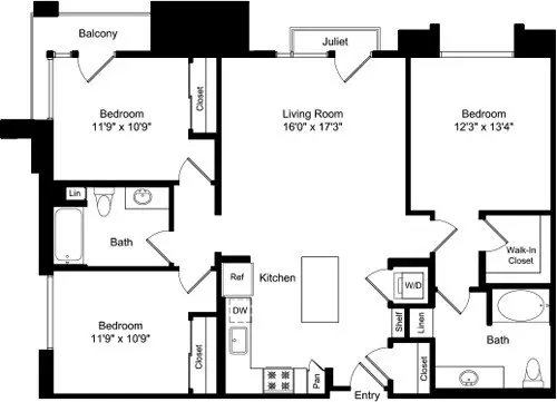 Unit 3223 3330 floor plan
