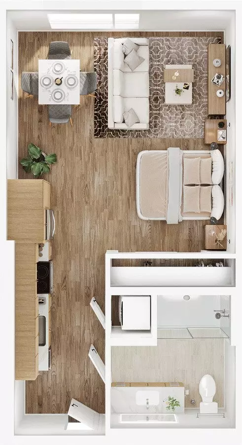 Studio • 1 Bath 148 floor plan