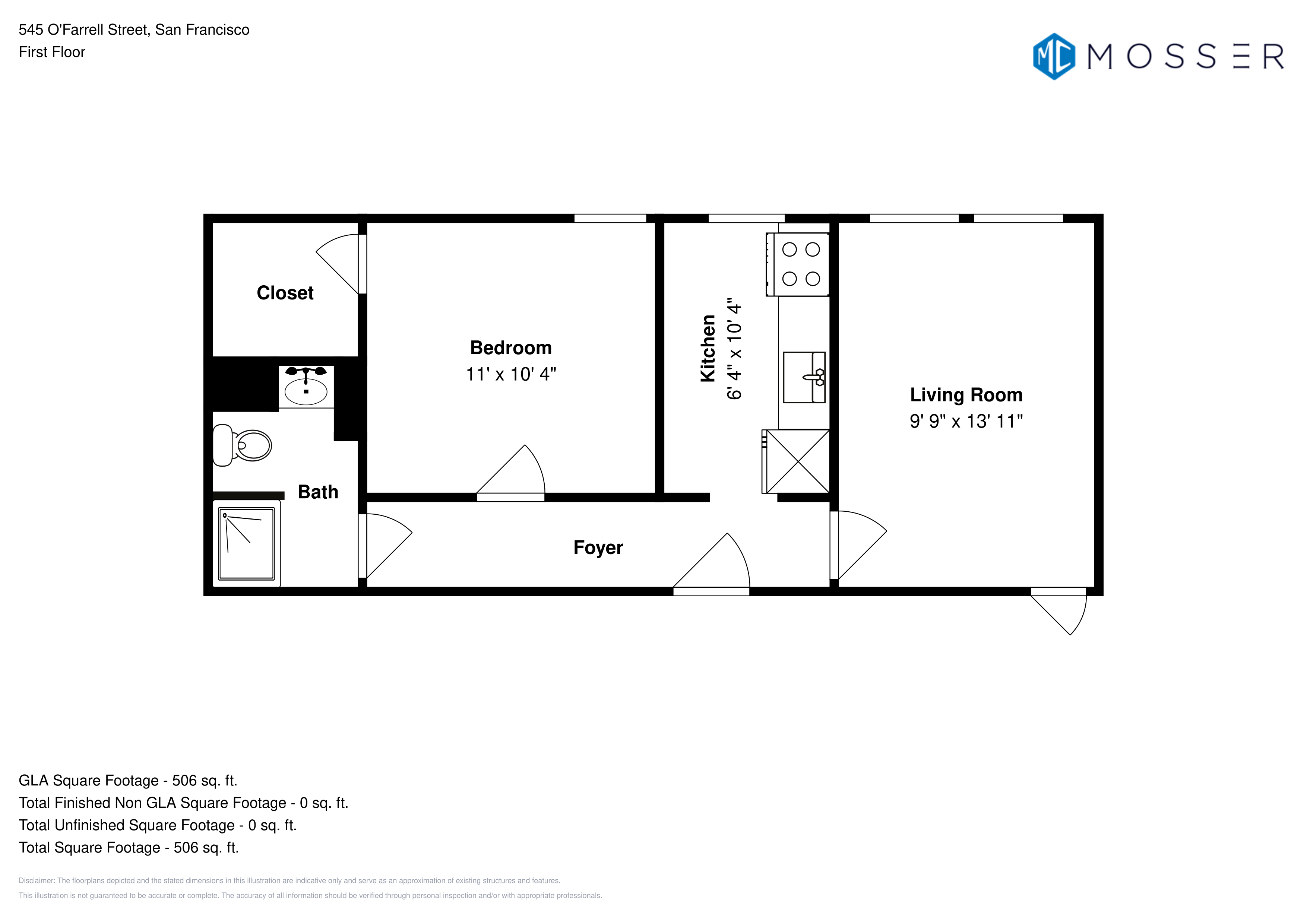 1 Bedroom - Plan 5 211 211 floor plan