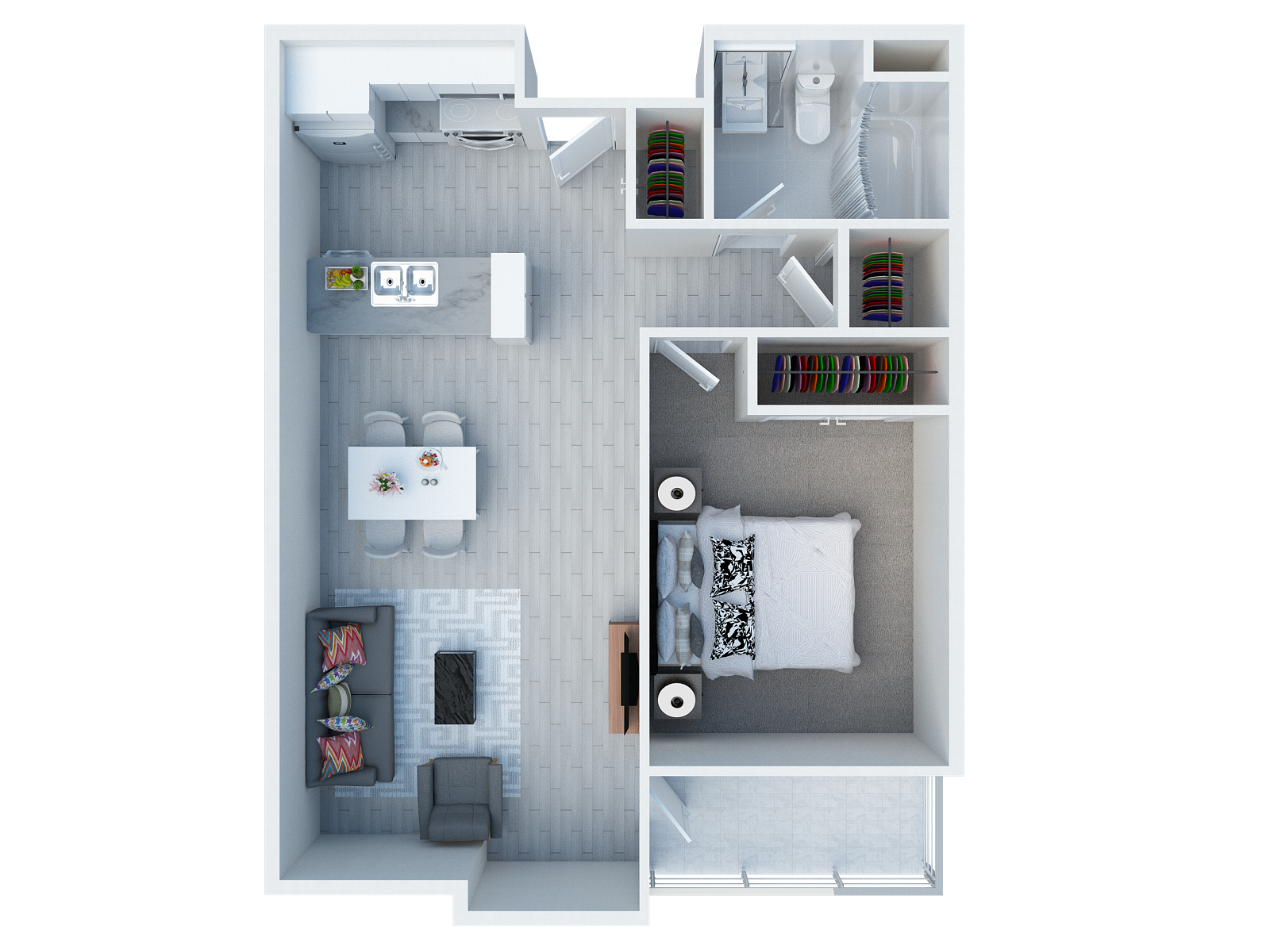 1X1 A 123 123 floor plan