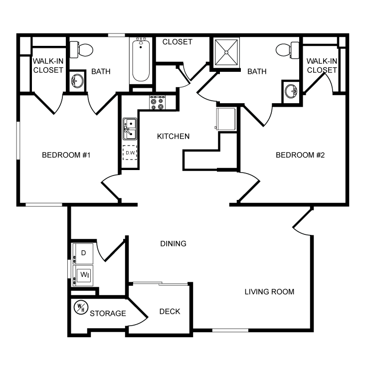 Two Bedroom 1109 1109 floor plan