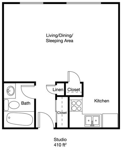 Studio A206 A206 floor plan