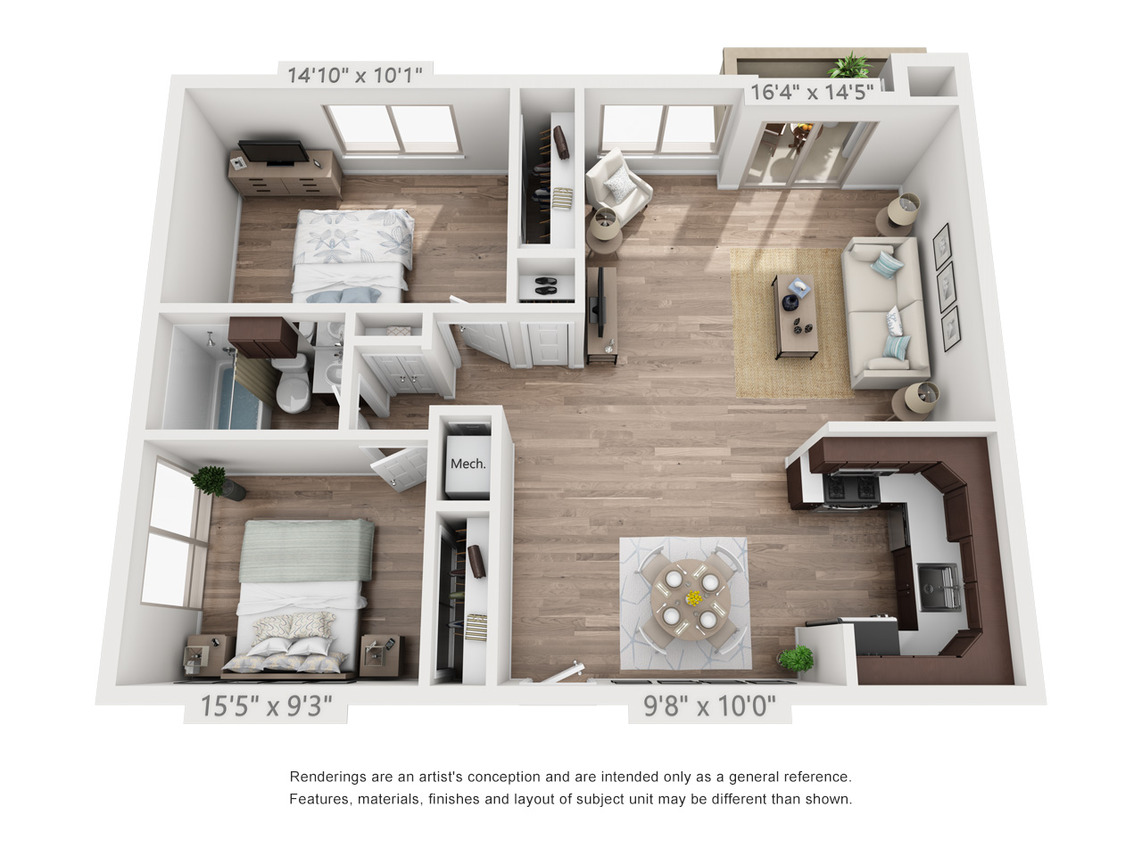 Two Bedroom 21315 21315 floor plan