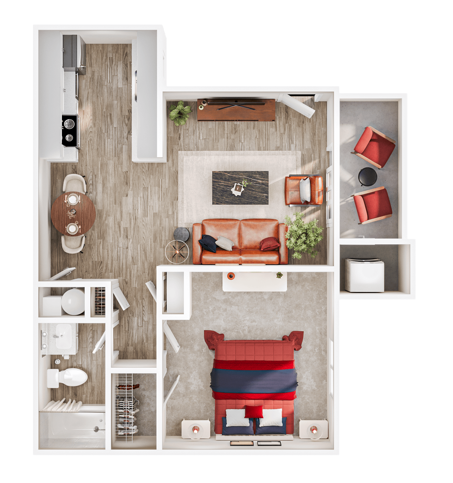 1x1 Classic 2078 2078 floor plan