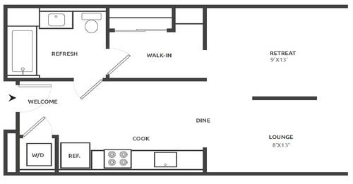 Studio 1 2-234 2-234 floor plan