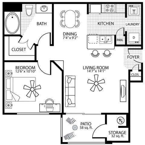 A1 533 533 floor plan