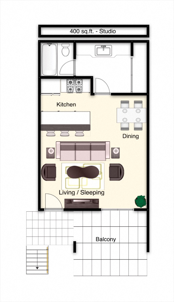 Summit (Studio) 219 219 floor plan