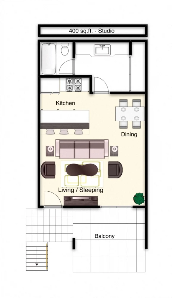 Summit (Studio) 227 227 floor plan