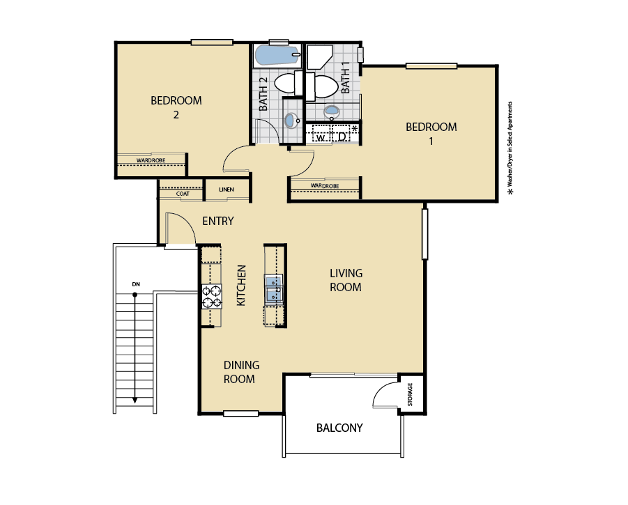 2x2 A 048 048 floor plan