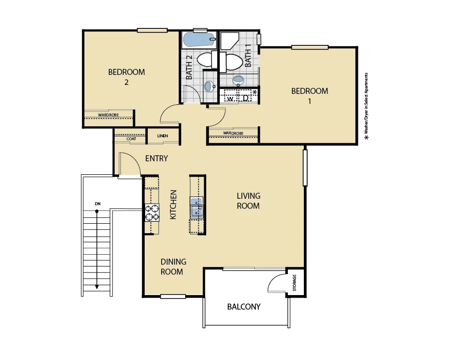 2x2 A 082 082 floor plan