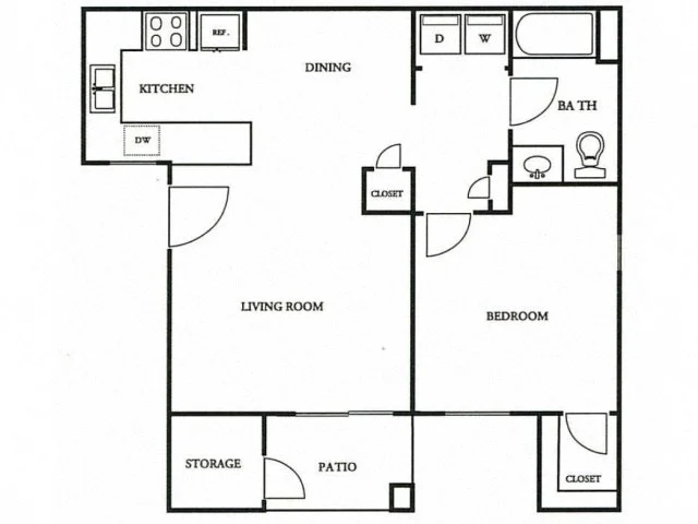 One Bedroom 19-1918 19-1918 floor plan
