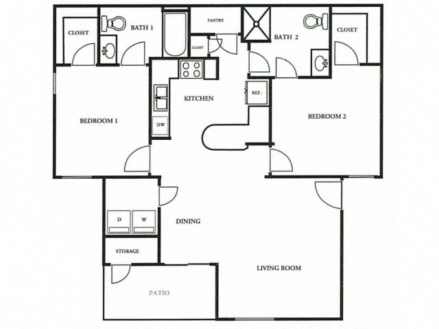 Two Bedroom / Two Bath 09-0928 09-0928 floor plan